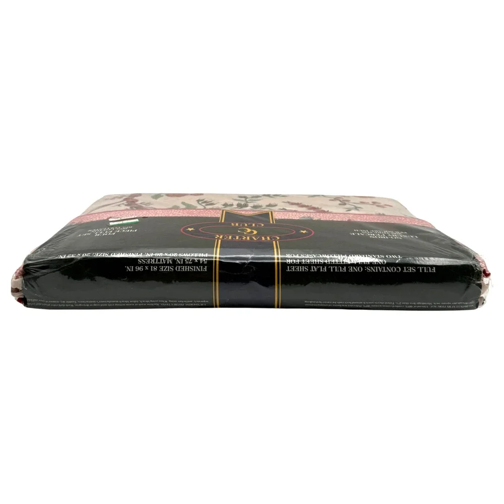Charter Club 4 pc Full Double Sheet Set Ming Blossom Floral 604409 NOS Sealed
